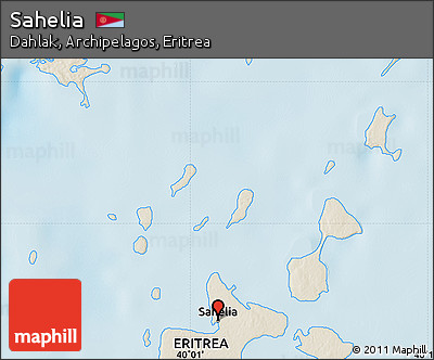 Shaded Relief Map of Sahelia