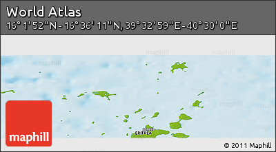 Physical Panoramic Map of the Area around 16° 19' 2" N, 40° 1' 29" E