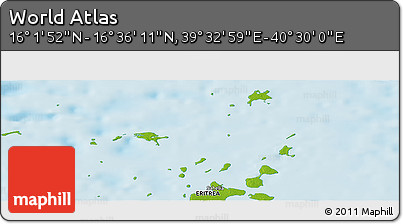 Physical Panoramic Map of the Area around 16° 19' 2" N, 40° 1' 29" E