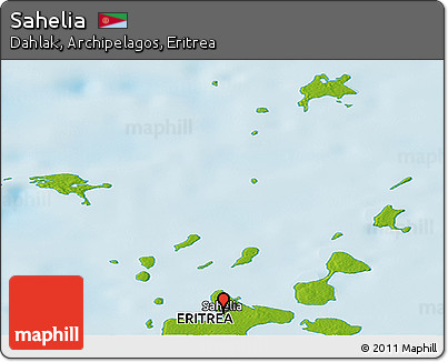 Physical Panoramic Map of Sahelia