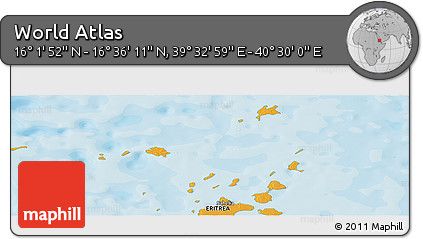 Political Panoramic Map of the Area around 16° 19' 2" N, 40° 1' 29" E