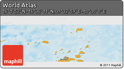 Political Panoramic Map of the Area around 16° 19' 2" N, 40° 1' 29" E