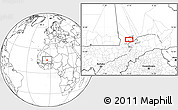 Blank Location Map of the area around 16° 19' 2" N, 4° 10' 30" W