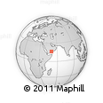 Outline Map of the Area around 16° 19' 2" N, 50° 13' 30" E, rectangular outline