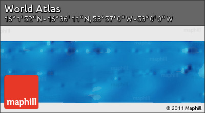 Physical Panoramic Map of the Area around 16° 19' 2" N, 53° 28' 30" W
