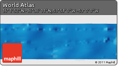 Physical Panoramic Map of the Area around 16° 19' 2" N, 53° 28' 30" W