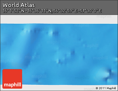 Physical 3D Map of the Area around 16° 19' 2" N, 57° 1' 29" E
