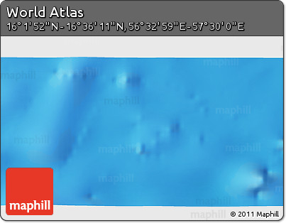 Physical 3D Map of the Area around 16° 19' 2" N, 57° 1' 29" E