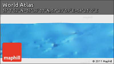 Physical Panoramic Map of the Area around 16° 19' 2" N, 57° 52' 30" E