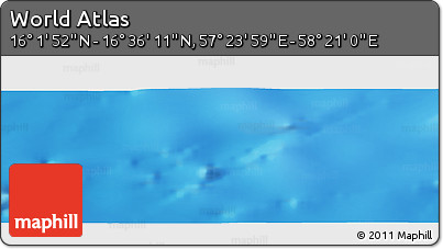 Physical Panoramic Map of the Area around 16° 19' 2" N, 57° 52' 30" E
