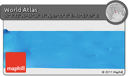 Physical Panoramic Map of the Area around 16° 19' 2" N, 60° 25' 29" E