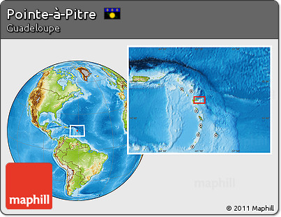 Physical Location Map of Pointe-à-Pitre
