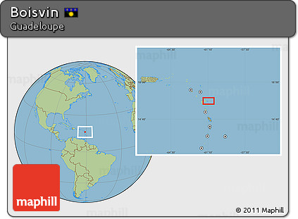 Savanna Style Location Map of Boisvin