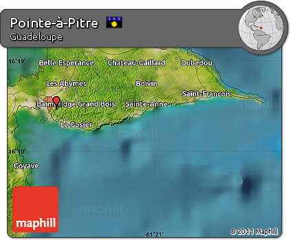 Satellite Map of Pointe-à-Pitre