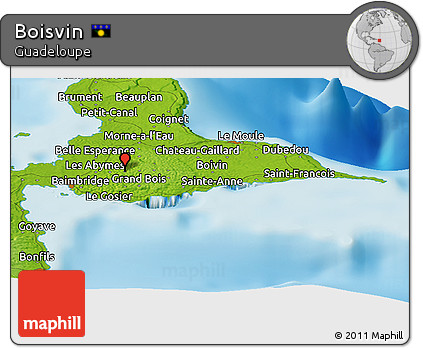 Physical Panoramic Map of Boisvin