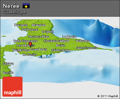 Physical Panoramic Map of Nerée