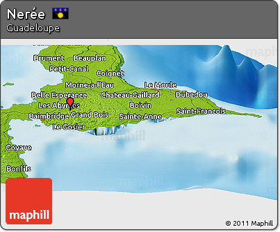 Physical Panoramic Map of Nerée