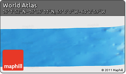 Physical Panoramic Map of the Area around 16° 19' 2" N, 64° 31' 30" W