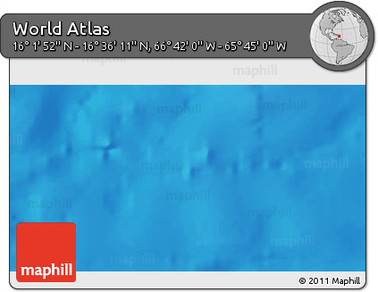 Shaded Relief 3D Map of the Area around 16° 19' 2" N, 66° 13' 29" W