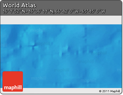 Shaded Relief 3D Map of the Area around 16° 19' 2" N, 66° 13' 29" W
