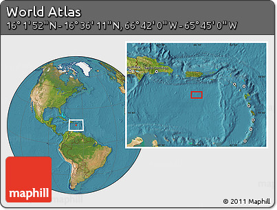 Satellite Location Map of the Area around 16° 19' 2" N, 66° 13' 29" W