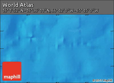 Physical Map of the Area around 16° 19' 2" N, 66° 13' 29" W