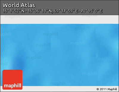 Physical 3D Map of the Area around 16° 19' 2" N, 69° 46' 30" E
