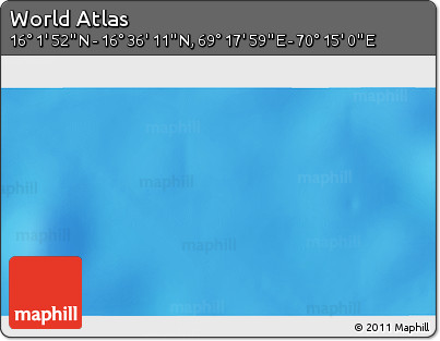 Physical 3D Map of the Area around 16° 19' 2" N, 69° 46' 30" E