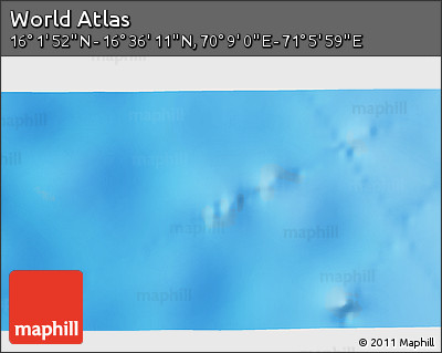 Physical 3D Map of the Area around 16° 19' 2" N, 70° 37' 30" E