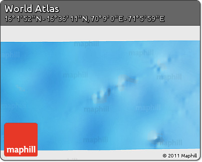 Physical 3D Map of the Area around 16° 19' 2" N, 70° 37' 30" E