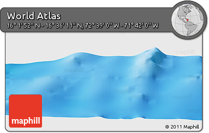 Shaded Relief Panoramic Map of the Area around 16° 19' 2" N, 72° 10' 30" W