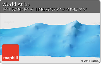 Shaded Relief Panoramic Map of the Area around 16° 19' 2" N, 72° 10' 30" W