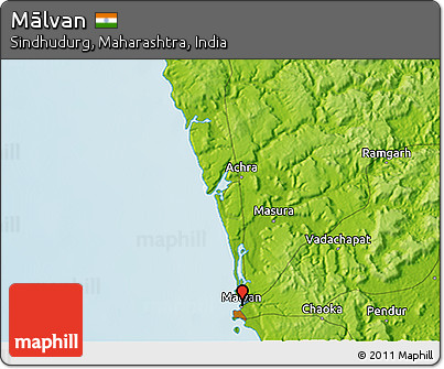 Physical 3D Map of Mālvan