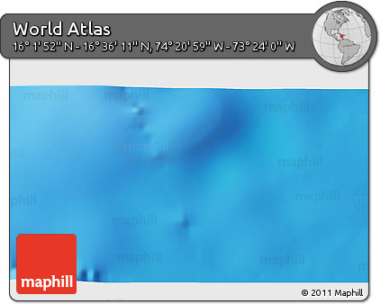 Physical 3D Map of the Area around 16° 19' 2" N, 73° 52' 30" W