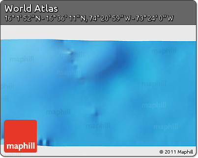 Physical 3D Map of the Area around 16° 19' 2" N, 73° 52' 30" W