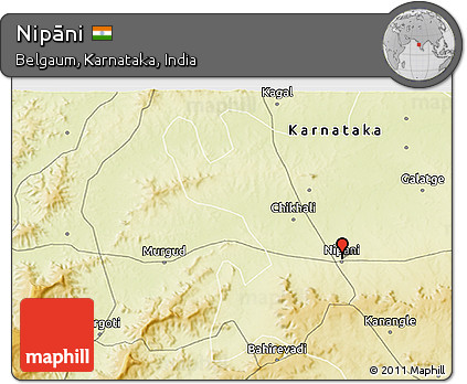 Physical 3D Map of Nipāni