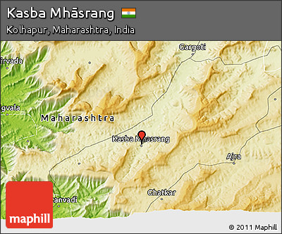 Physical 3D Map of Kasba Mhāsrang
