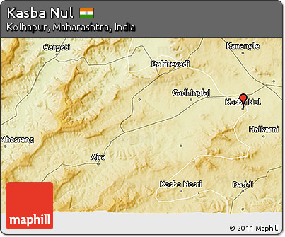 Physical 3D Map of Kasba Nul