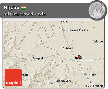 Shaded Relief 3D Map of Nipāni