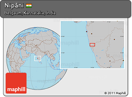 Gray Location Map of Nipāni