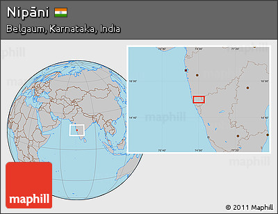 Gray Location Map of Nipāni