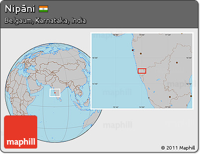 Gray Location Map of Nipāni