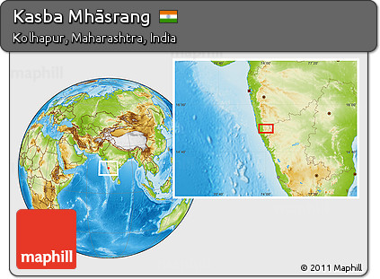 Physical Location Map of Kasba Mhāsrang
