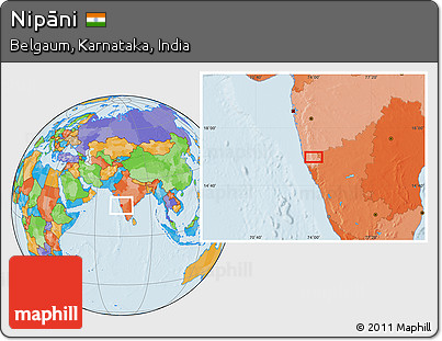 Political Location Map of Nipāni