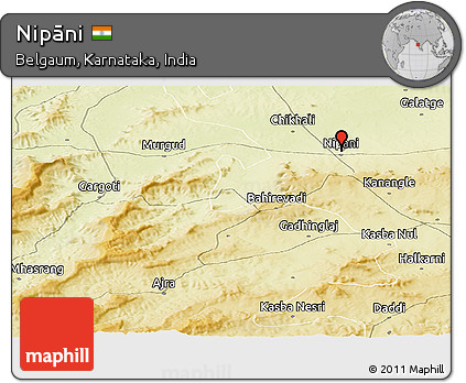 Physical Panoramic Map of Nipāni