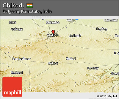 Physical Panoramic Map of Chikodi