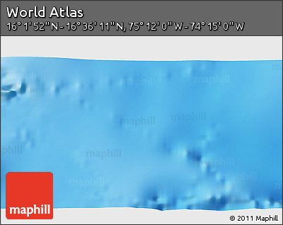 Physical 3D Map of the Area around 16° 19' 2" N, 74° 43' 29" W