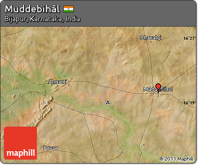 Satellite Map of Muddebihāl