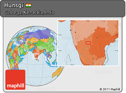 Political Location Map of Hunsgi