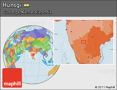 Political Location Map of Hunsgi